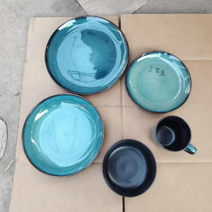 Vajillas a buon mercato all'ingrosso glassa reattiva ceramica piatti Stock piatto ceramica - Product Image 2
