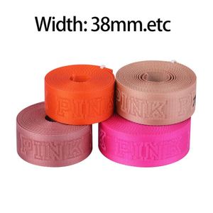 Wholesale Custom Polyester Nylon Jacquard Pattern <b>Webbing</b> Strap Tape With Your Logo - Product Image 2
