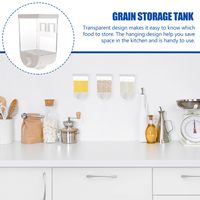 Boîte de rangement rotative pour aliments secs transparents pour la cuisine, distributeur de céréales, distributeur de nourriture moderne carré