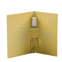 Tarjeta Insertable Plegable con Lámina Dorada, Impresión Personalizada para Muestras de Perfume de 3 ml, Envase para Pruebas de Fragancias