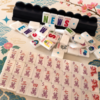 Jeu de Mahjong Américain de Luxe Premium avec Tuiles Perlées Peintes à la Main, Motifs Floraux, Dragon, Dessins Animés, Joker – Nouveauté, Jeu de Loisirs, Cadeau