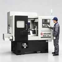 Centre de tournage CNC de précision à double broche MDD avec dispositif d'alimentation automatique de barres, usinage synchrone, usage intensif