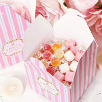 Boîte cadeau en papier recyclable pour chocolats, biscuits, bonbons et friandises de mariage, avec ruban et nœud papillon, pour les fêtes et anniversaires
