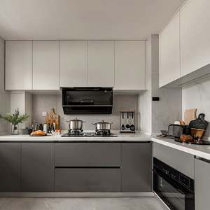 Juego de Gabinetes Modernos de Alta Calidad, Diseño de Cocina de Lujo Personalizado con Isla, Encimeras y Accesorios para Fregadero - Product Image 3