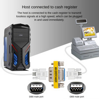 Adaptateur VGA femelle-femelle, 3 rangées de broches DB15, métal nickelé pour moniteur