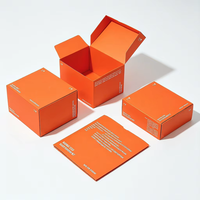 Boîte d'emballage de luxe pour gâteaux de lune orange, personnalisable avec logo imprimé, en carton de qualité supérieure, pour le Festival de la Mi-Automne