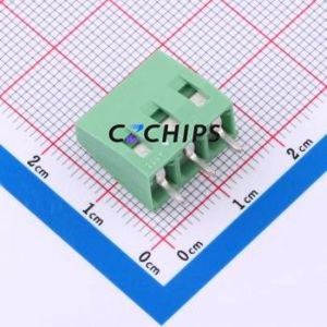1715035 Screw Terminal Block Through hole Component (THT),P=5mm Connector 5mm Green Through Hole 3P - Product Image 2
