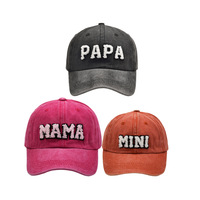 Casquette de baseball tendance pour parents et enfants, style décontracté, broderie logo PAPA MaMa MINI, casquette de sport réglable, snapback