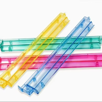 Rangée de tri 2-en-1 moderne de 18 pouces en plastique transparent avec poussoir pour tuiles de Mahjong, fournie directement par l'usine