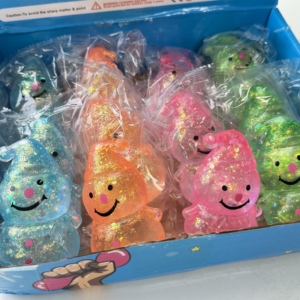 Bonhomme de neige de Noël en TPR à presser, avec paillettes et sequins, à remontée lente, jouet anti-stress, cadeau promotionnel - Product Image 3