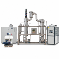 YHCHEM YWF-20S-D Système de condenseur-récepteur à évaporation en acier inoxydable, équipement d'évaporation à film mince de type grattoir pour liquides visqueux