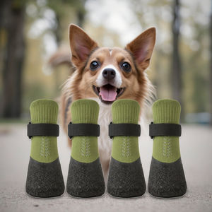 JIANBO 1PET Chaussures imperméables antidérapantes style classique pour chien, chaussettes de sport à imprimé animal solide-Matériau en coton - Product Image 1