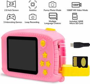 2.0インチキッズカメラ画面耐衝撃子供用デジタルビデオカメラ - 充電式女の子用写真ビデオカメラ - Product Image 3