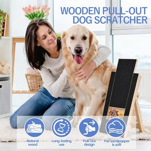 Planche à gratter et à limer les ongles <span class=keywords><strong>pour</strong></span> <span class=keywords><strong>chien</strong></span> avec tiroir à friandises - Tapis à gratter durable à fixer au sol <span class=keywords><strong>pour</strong></span> toutes les races - Product Image 2