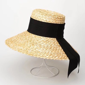 Mũ Rơm Lúa Mì Phụ Nữ Quý Cô Mùa Hè Mũ Sombrero Phụ Kiện Kỳ Nghỉ Rộng Vành Visor De Palha Mũ Rơm Bán Buôn Mặt Trời - Product Image 2