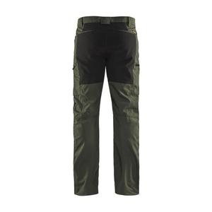BLAKLADER - 145918454699D116 Pantalones de servicio con elástico Verde militar/Negro-PANTALONES DE TRABAJO EAN 7330509498002 - Product Image 2