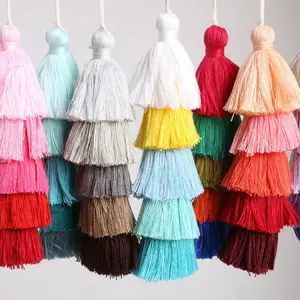 Tracy & Herry Colorful Boho Pom Pom Tassel Charm for Bag and Phone and Charm Key Chain Accessories for Basket Decoration Alloy