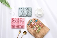 Moules à gâteau en silicone à motifs numériques, de qualité alimentaire, réutilisables, mignons, en silicone magnétique pour chocolat, bonbons et glaces DIY