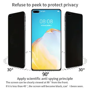 Protecteur d'écran d'intimité d'hydrogel de film de TPU souple d'anti espion pour le protecteur d'écran de Samsung pour Iphone