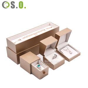 Caja de Joyería de Plástico de Alta Gama, Caja de Pulseras de Papel Imitación Cuero de Buena Calidad, Elegante Juego de Cajas para Joyas, Colgantes y Pendientes - Product Image 3