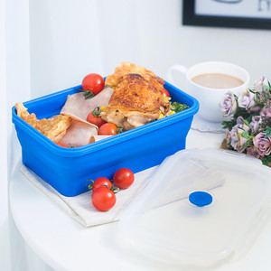 350ml 500ml 800ml 1200ml Ecológico Colorido Silicona Apilable Fiambrera Contenedores de almacenamiento de alimentos - Product Image 3