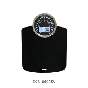 Báscula de Baño con Doble Pantalla, 180 kg, Dial LCD, Vidrio Templado de 6 mm, con Recordatorio de Peso - Product Image 1