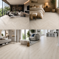 Plancher en vinyle rigide imperméable SPC, système de verrouillage facile à installer, résistant à l'usure, texture bois pour salon résidentiel