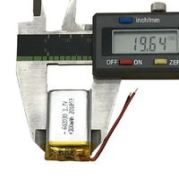 602030 batterie au lithium polymère 602030 3.7V 300mah batterie lipo de haute qualité avec PCM et batteries polymère de connecteur