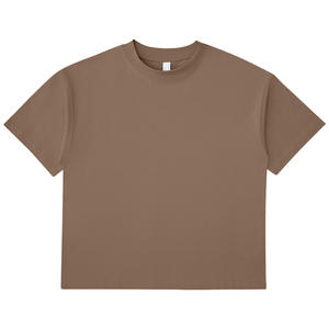 Hombres Streetwear Crewneck Tee Venta al por mayor de algodón en blanco de gran tamaño Drop Shoulder Heavyweight - Product Image 1