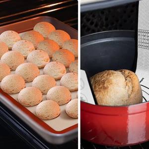 Tapis <span class=keywords><strong>de</strong></span> cuisson en silicone antiadhésif réutilisable pour macarons, <span class=keywords><strong>feuille</strong></span> <span class=keywords><strong>de</strong></span> travail pour étaler la pâte, tapis <span class=keywords><strong>de</strong></span> cuisson pour biscuits, compatible lave-vaisselle et four - Product Image 2