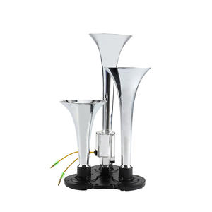 CHSKY 12V 2 voies, haut-parleur de voiture, audio automobile, klaxon à <span class=keywords><strong>air</strong></span> modifié à trois tubes, bouche ronde, électro-plaqué, pour véhicules lourds - Product Image 4