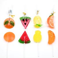 Boîte d'affichage, emballage, fruits assortis casher, forme de fruit, pastèque, orange, citron, ananas, sucette, bonbons durs, fabricant