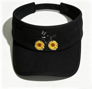 หมวกปักลายดอกทานตะวัน หมวกกันแดดแบบปรับได้สำหรับผู้ชายผู้หญิง หมวกกันแดดป้องกันรังสียูวีสำหรับกิจกรรมกลางแจ้ง ขายส่ง - Product Image 4