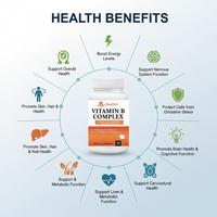 Pasokan Langsung Pabrik Tablet Vitamin B Vitamin Esensial yang Larut dalam Air Vitamin B Kompleks dalam Kemasan Besar