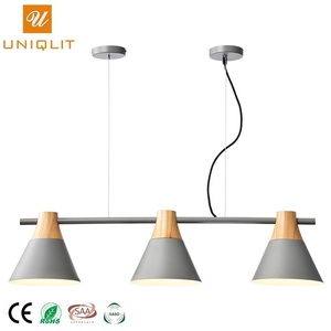 De Madera de 3 cabeza <span class=keywords><strong>Hotel</strong></span> 40W de LED de ahorro de energía lámpara colgante para la habitación - Product Image 3