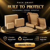 Boîte d'expédition en carton ondulé kraft personnalisée, carton recyclable pour l'emballage du commerce électronique