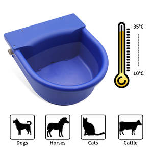 Tazón de agua de plástico con calefacción automática <span class=keywords><strong>para</strong></span> perros, ganado y gatos, bebedero caliente <span class=keywords><strong>para</strong></span> aves de corral y uso doméstico, color azul - Product Image 2