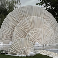 Support de toile de fond en métal en forme d'éventail semi-circulaire personnalisé pour événements, banquets, fêtes et décorations de mariage