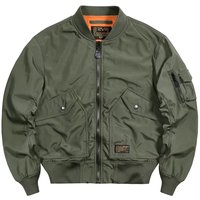 Blouson Bomber Homme Luxe MA1 Style Baseball Américain Rétro Rembourré Col Montant Fermeture Éclair Lisse Automne