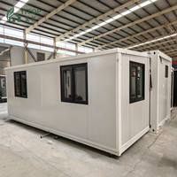 Maison préfabriquée modulaire de luxe, bureau mobile, conteneur extensible de 20 pieds, petite maison mobile à 2 chambres, chalet personnalisé pliable et fabriqué sur mesure