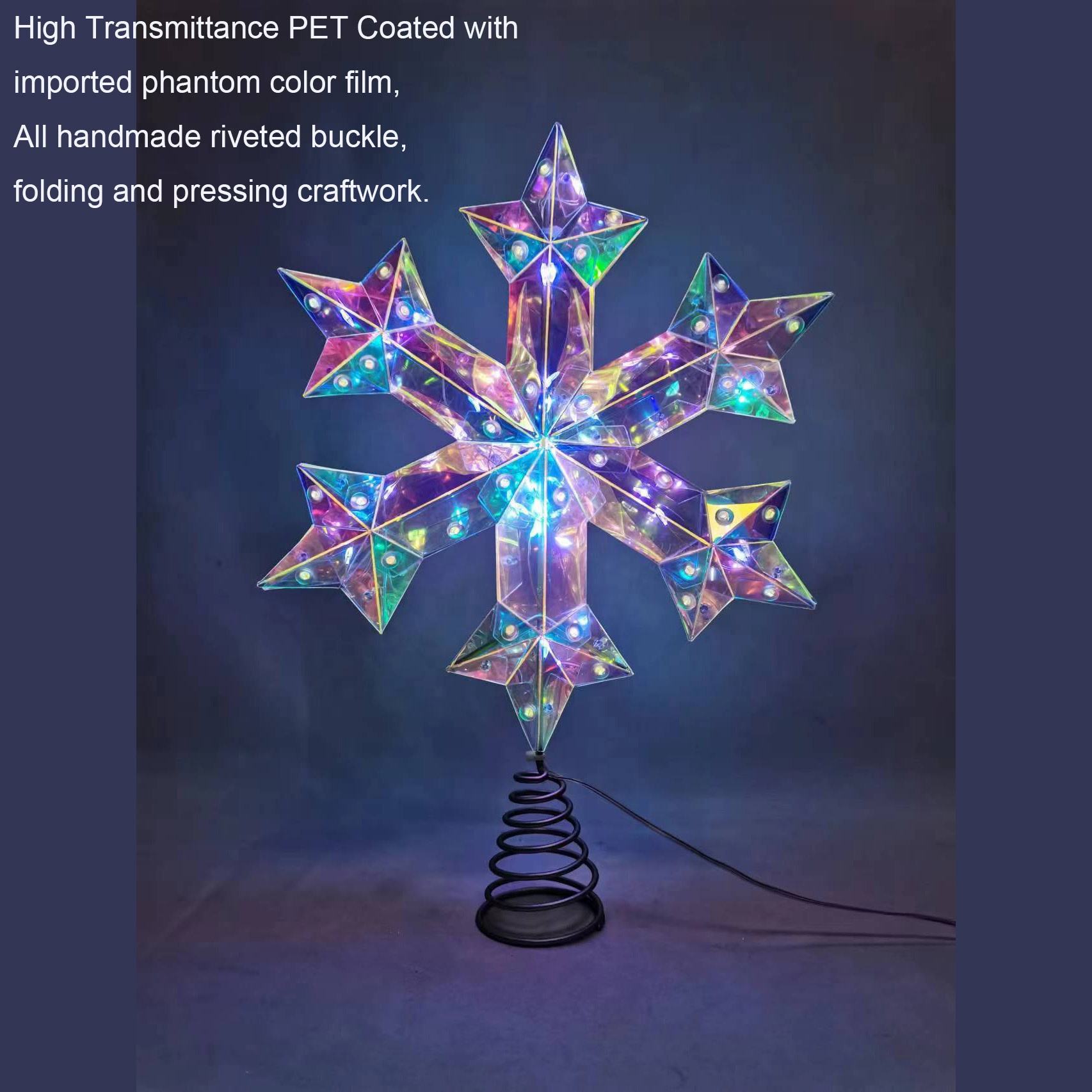 Colored Snowflake with LED Light