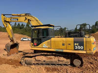 Vente Flash : Excavatrice sur chenilles hydraulique Komatsu PC350-7 d'occasion, faible nombre d'heures, pour la construction