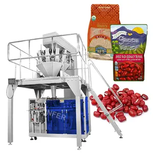 High efficiency automatic doy pack standup zipper pouch kidney beans grain rice packing machine