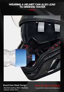 大型リアウィング電気オートバイヘルメットDOTデュアルレンズ冬クールな性格ヘルメット男性と女性の安全ヘルメット - Product Image 4