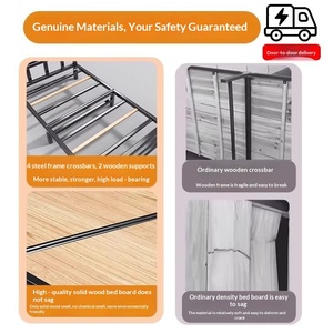 Letto Pieghevole in Ferro Regolabile 1,5m, Struttura Letto Singolo Imbottita Morbida, Robusta e Durevole, Arredamento Moderno per Camera da Letto - Product Image 5