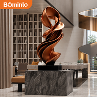 Sculpture abstraite moderne en bronze de grande taille, statue d'art en métal coulé de luxe pour la décoration intérieure de la maison, de l'hôtel, du bureau ou du hall.