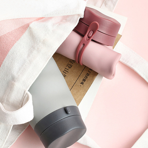 Botella de Agua Plegable de Silicona de Grado Alimenticio <span class=keywords><strong>Eversoul</strong></span> de 600 ml para Actividades al Aire Libre - Product Image 5