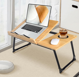 Bán Buôn Hiện Đại MDF Máy Tính Xách Tay Bàn Trắng Lười Biếng Xách Tay Có Thể Gập Lại Học Tập Máy Tính Xách Tay Giường Có Thể Điều Chỉnh Nền Tảng - Product Image 1