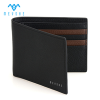 Dompet kulit asli penghalang RFID pria, Kustom mewah modis gaya sederhana dengan panjang pendek dan penutup penutup