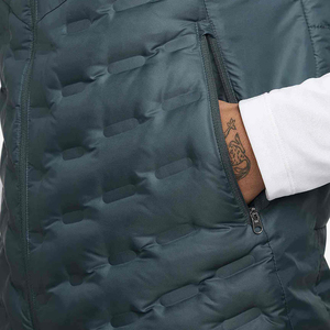 เสื้อกั๊กพัฟเฟอร์บุผ้าสแปนเด็กซ์/โพลีเอสเตอร์คุณภาพสูงสำหรับผู้ชาย แฟชั่นฤดูหนาว ระบายอากาศได้ดี น้ำหนัก 240 กรัม ปิดด้วยซิป สีพื้น - Product Image 5